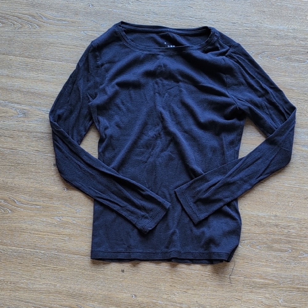 A New Day Navy Blue Long Sleeve, Small